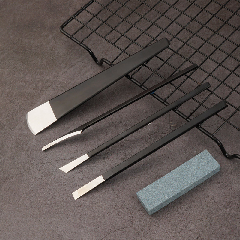 죽은 피부와 굳은 살을 제거하는 전문 페디큐어 칼 가정용 면도 및 발 관리 세 칼 손톱 홈 손발톱 진균증 청소 도구 세트