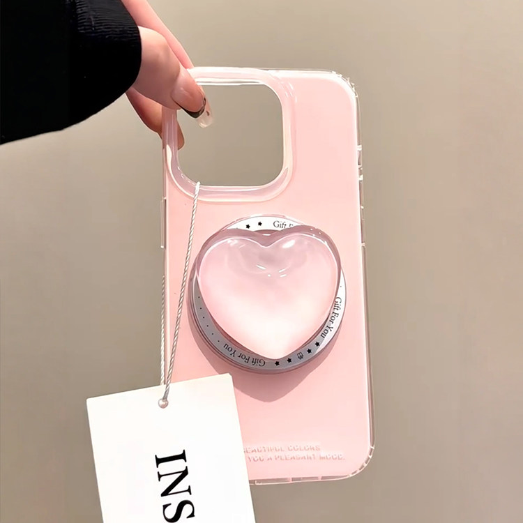 韩风ins小众粉色水晶爱心磁吸支架适用iPhone17promax手机壳苹果15pro新款14超好看13少女款16简约防摔保护套,3C数码配件,手机保护套/壳,淘宝优惠券,粉丝福利购,淘宝优惠卷