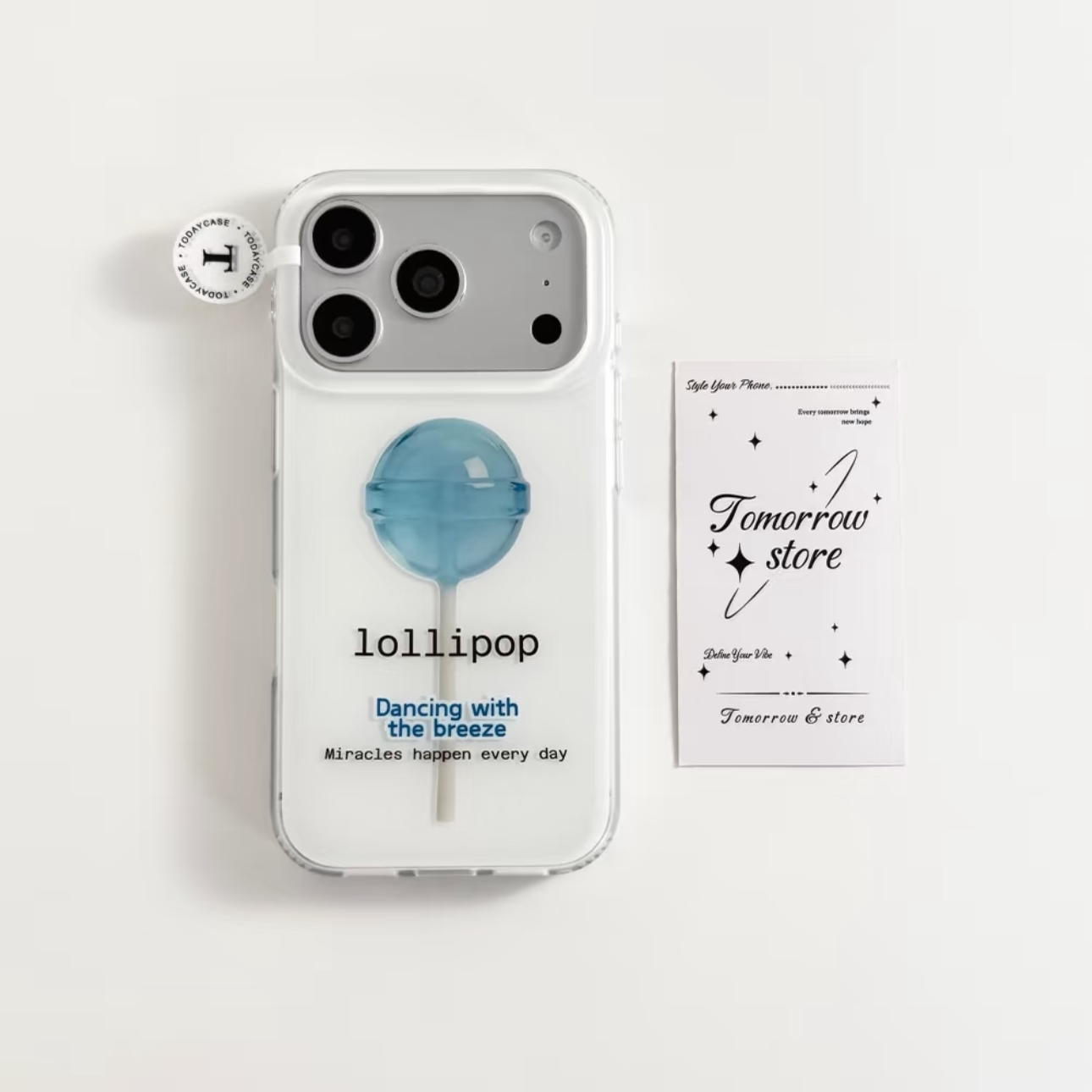 韩系ins小众蓝色棒棒糖英文字母适用iPhone17promax手机壳苹果15pro新款14磨砂13女款16双层17简约防摔保护套