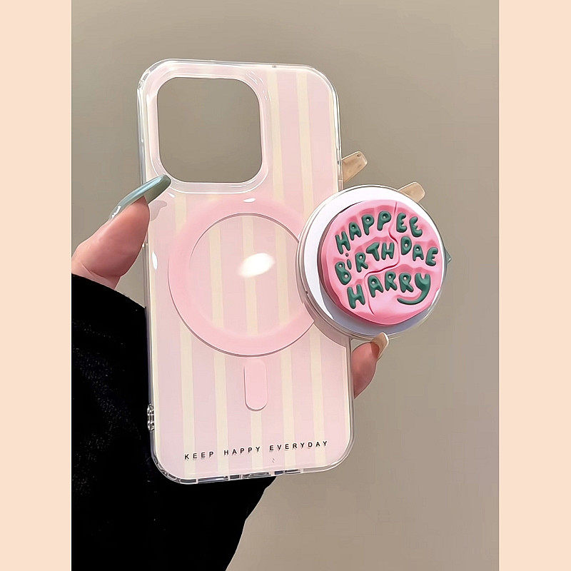 韩系ins粉黄条纹英文字母磁吸支架适用苹果16手机壳iphone15promax新款14双层13防摔16pro保护套15超好看小众,3C数码配件,手机保护套/壳,淘宝优惠券,粉丝福利购,淘宝优惠卷
