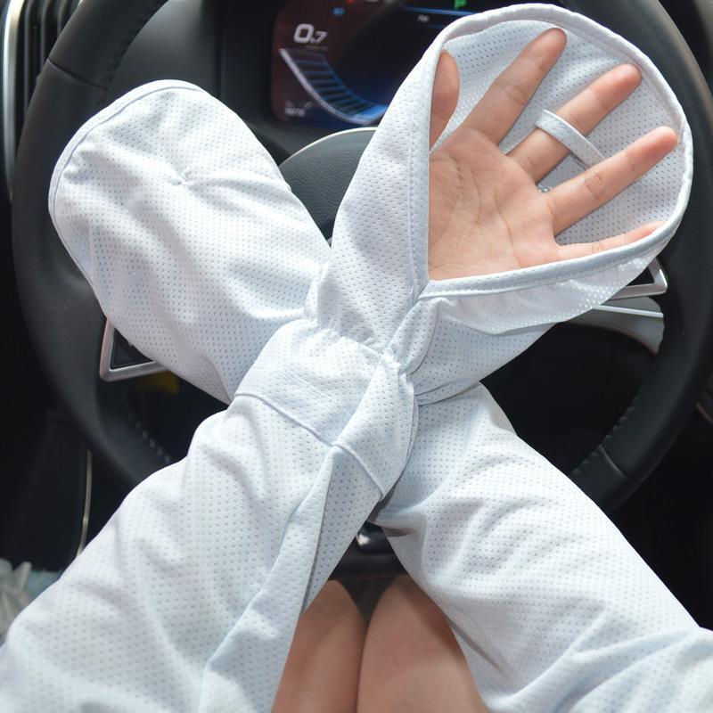 大码防晒手袖手套女夏季学练开车骑行神器宽松护臂休闲装套指手指