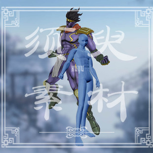 须臾/JOJO的奇妙冒险空条承太郎白金之星替身cos后期Png图片素材