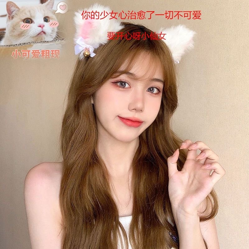 可爱毛绒猫耳朵发箍女网红小猫咪兔耳狐狸兽耳发卡子主播头饰发夹