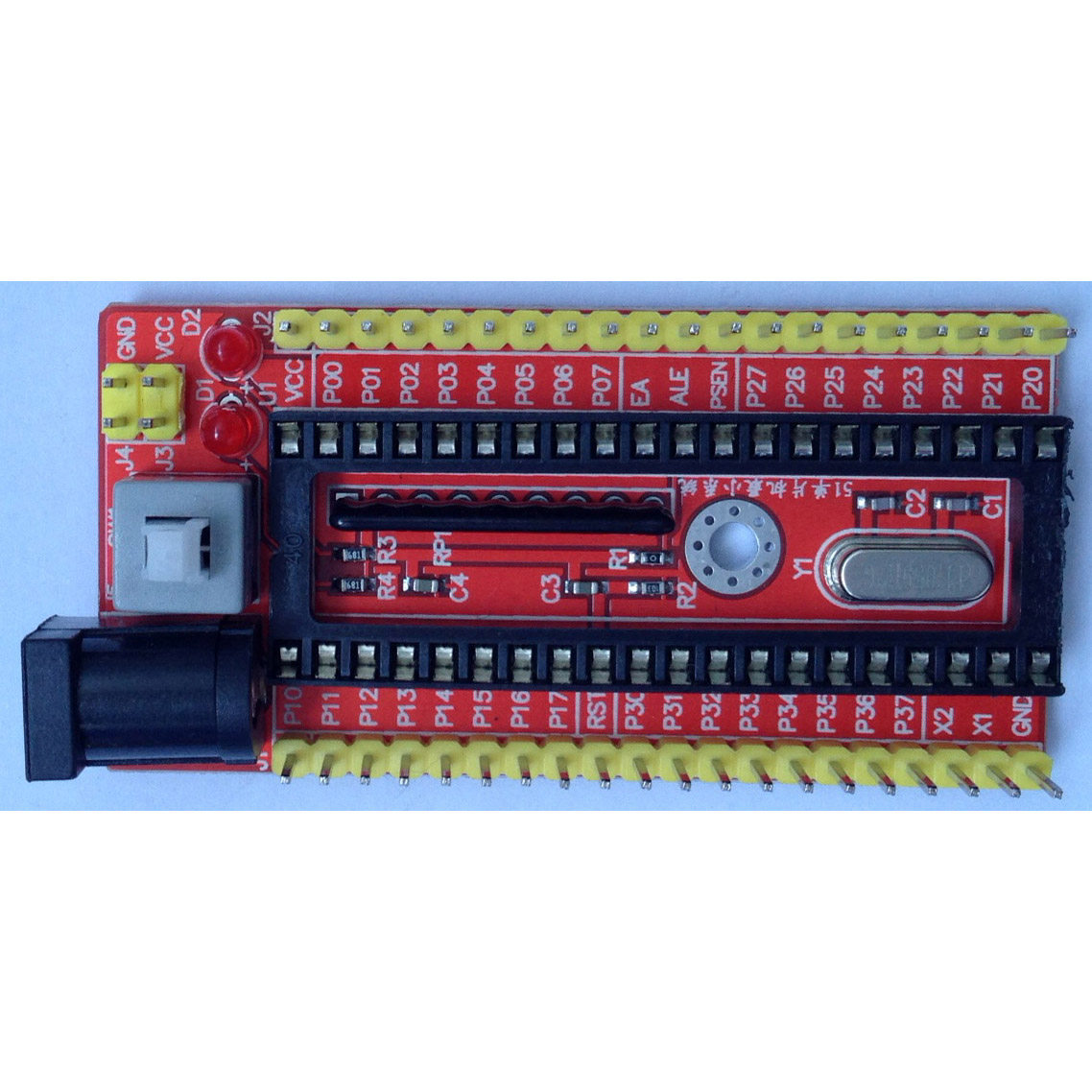51单片机开发板STC89C52RC小系统套装焊接好空板可装STC12C5A60S2