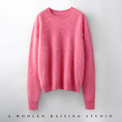 KatchMe Women's Slouchy Solid Color Crew Neck Long Sleeve