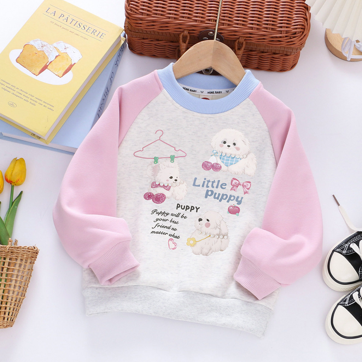 女童卫衣儿童春秋季新款童装上衣宝宝女孩卡通长袖圆领衣服套头衫