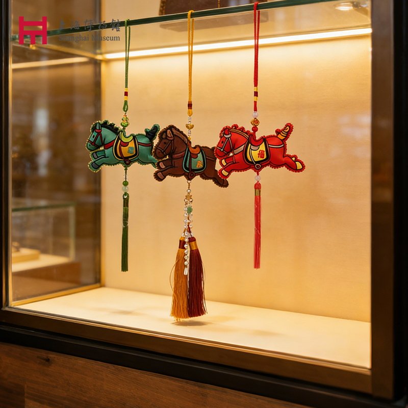 上海博物馆香囊挂件马年吊坠随身包衣柜车载香薰福袋挂饰文创礼物