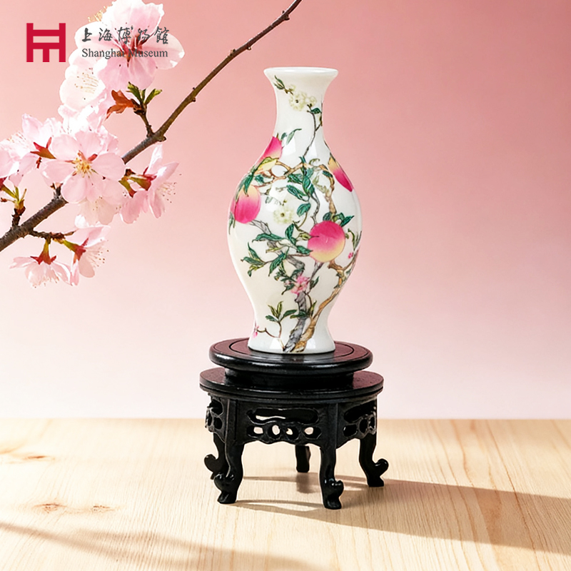 上海博物馆橄榄瓶摆件仿清送礼品