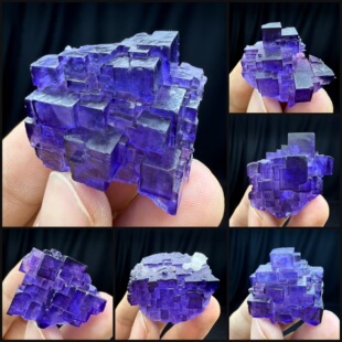 新疆矩阵萤石紫色天然矿物晶体矿石标本收藏观赏原石摆件地质科普