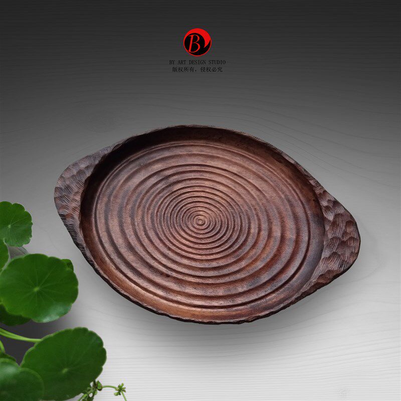 优选新中式茶盘新款家q用干泡台小型实木托盘果盘茶具茶台现代高