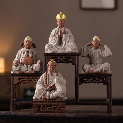 优选陶瓷西j游记师徒四人摆件新中式家居客厅办公室桌面装饰品