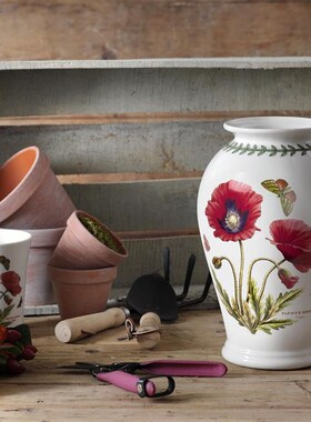 优选英国Portmeirion波特美林陶瓷大小花瓶花草园欧式.客厅插花器