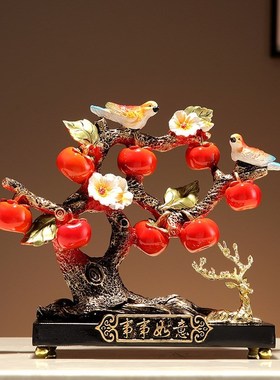 优选创意摆件工艺品事事如意发x财树居家公Q新中式礼品玄关摆件