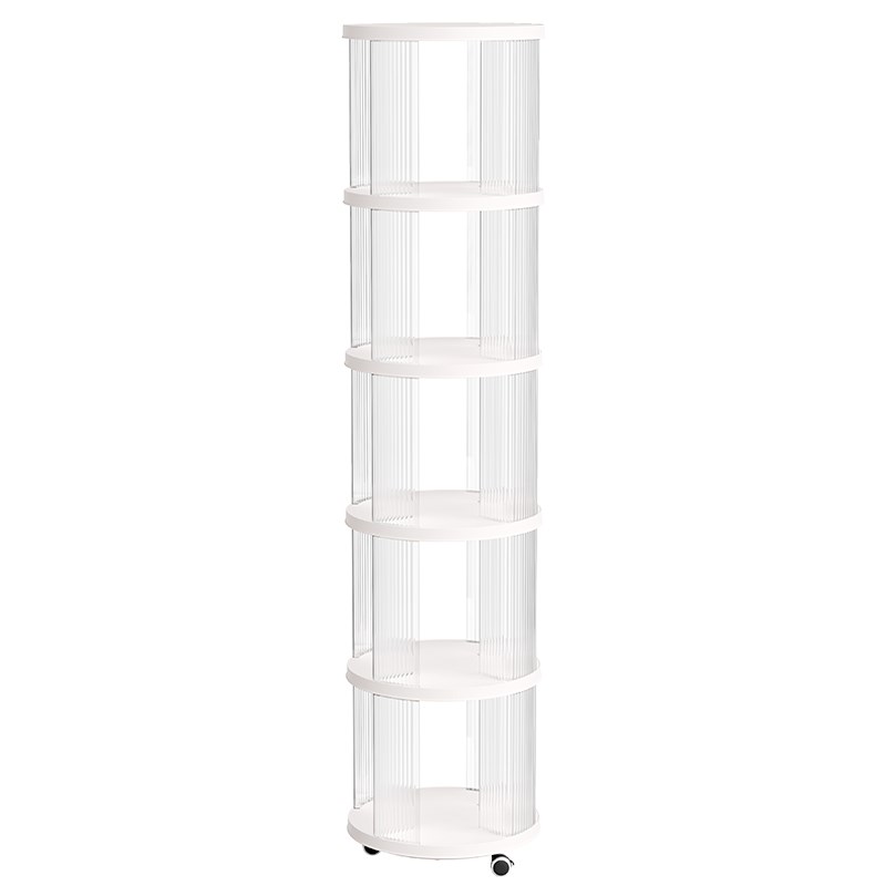 优选旋转书架落地置物架家用儿童绘本架可移动Q带轮省空间学生简