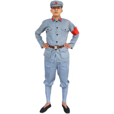 优选红色经典小英雄雨来村姑服装八路红军表演服老版Y铁道游击队