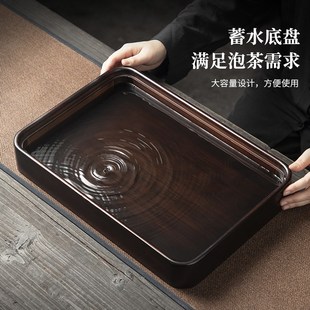新品 乌金石茶盘家用办I公室茶具小茶台石头沥水托 2025新款 储水式