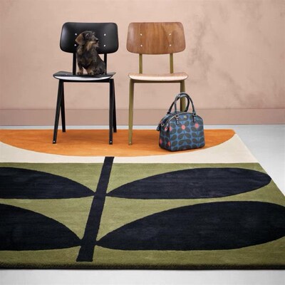 优选LiandWu里屋m 英国品牌Orla Kiely花朵羊毛地毯客厅设计师时