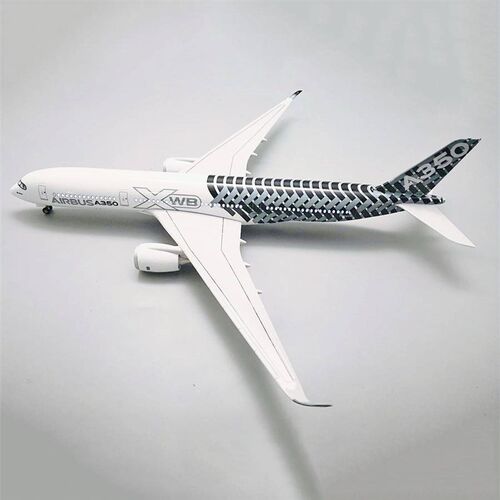 优选空客A350原型机碳纤维飞z机模型带轮子带灯民航客机仿真航模