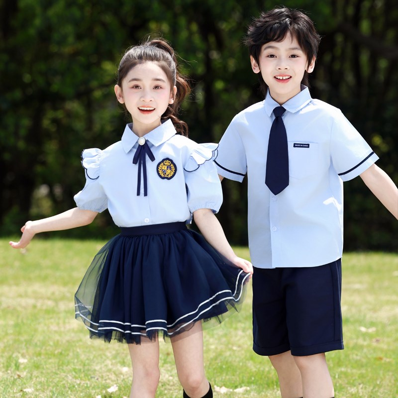 精选六一儿童演出服幼儿园园服毕业照班服小O学生校服朗诵合唱表
