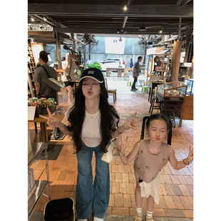 植绒字母棉感短款 「辣妹宣言T」甜酷插肩袖 上衣 STUDIO徐琳 MINI