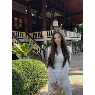 针织开衫 「浪漫花丛」珠片立体绣花镂空短款 STUDIO徐琳 MINI