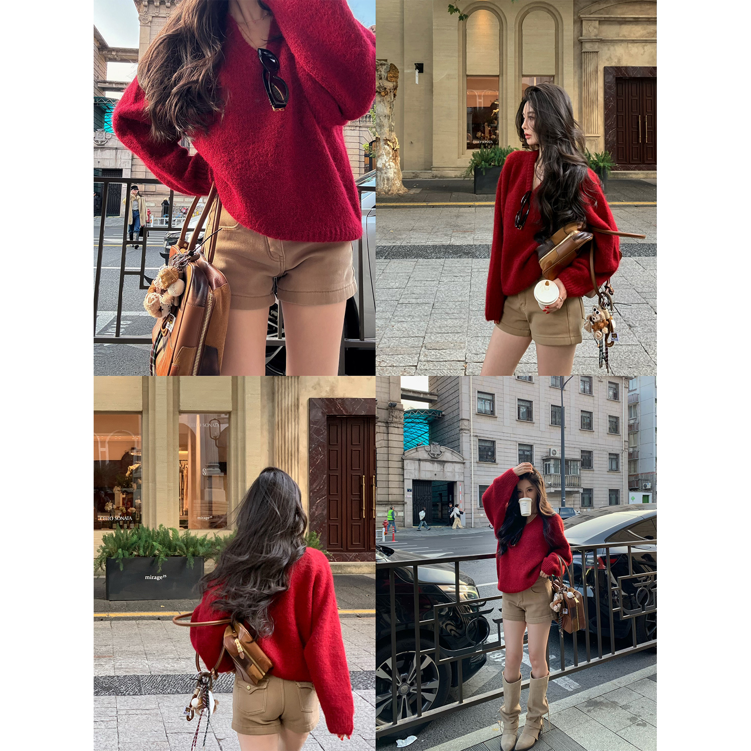 11/11 10AM徐琳「长腿辣妹」加厚高腰斜纹棉复合360g韩国绒短裤