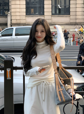 11/11 10AM  徐琳 轻奢cozy堆堆领小高领莱赛尔绵羊毛混纺上衣