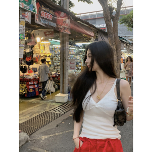 MINI 「空气云感」针织细肩带显瘦精梳棉吊带上衣 STUDIO徐琳