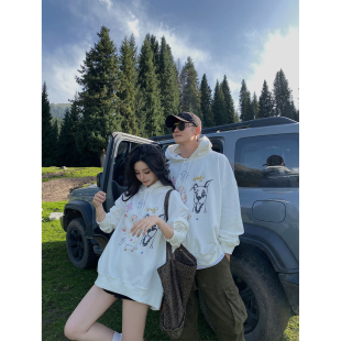 MINI 涂鸦360g加厚棉质情侣卫衣 STUDIO徐琳「手绘浪漫」设计师款