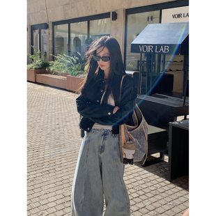 MINI STUDIO 徐琳「杨树林时装周」私服款Y*L娘man感正肩夹克皮衣