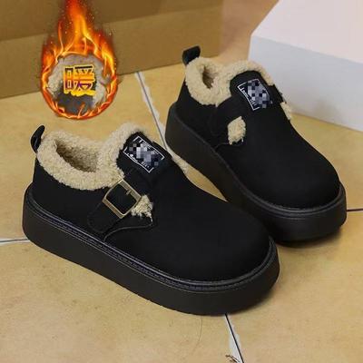 轻便厚底勃肯鞋女鞋2025新款冬季加绒加厚保暖棉鞋一脚蹬雪地靴女