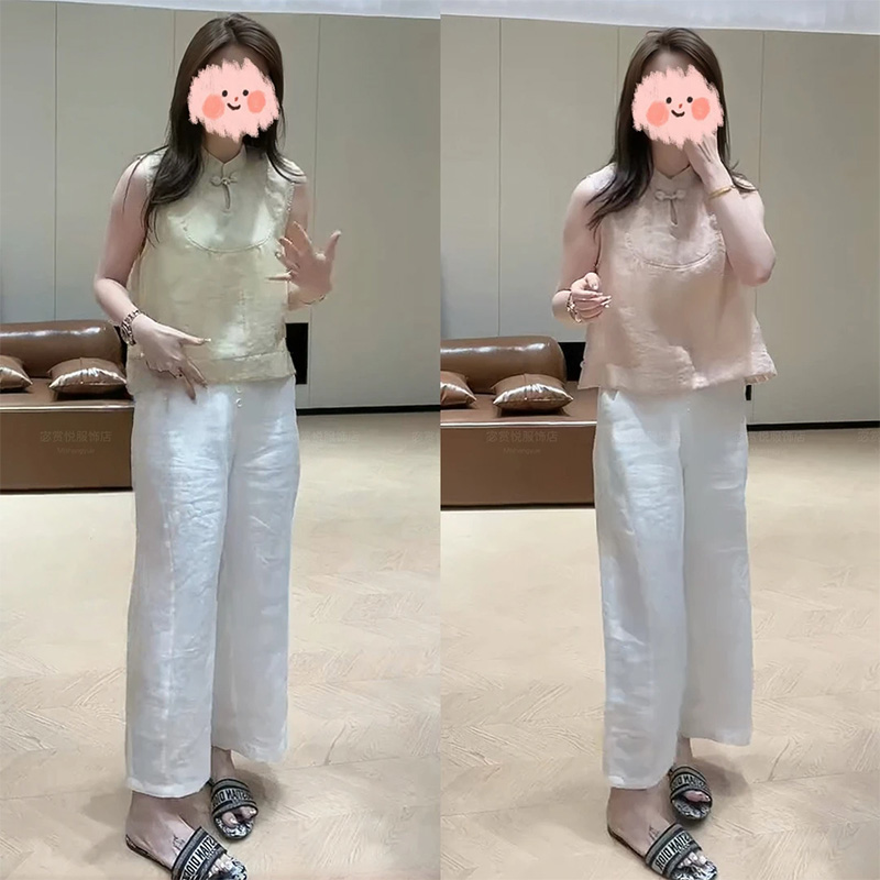 【送运费险】无袖上衣阔腿裤