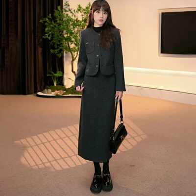 小香风套装裙2025新款气质韩版高级感秋冬季穿搭轻奢女人味两件套