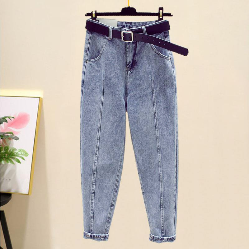 卫衣套装假两件秋季卫衣女2021新款+高腰时尚复古牛仔裤两件套,女装/女士精品,时尚套装,淘宝优惠券,粉丝福利购,淘宝优惠卷