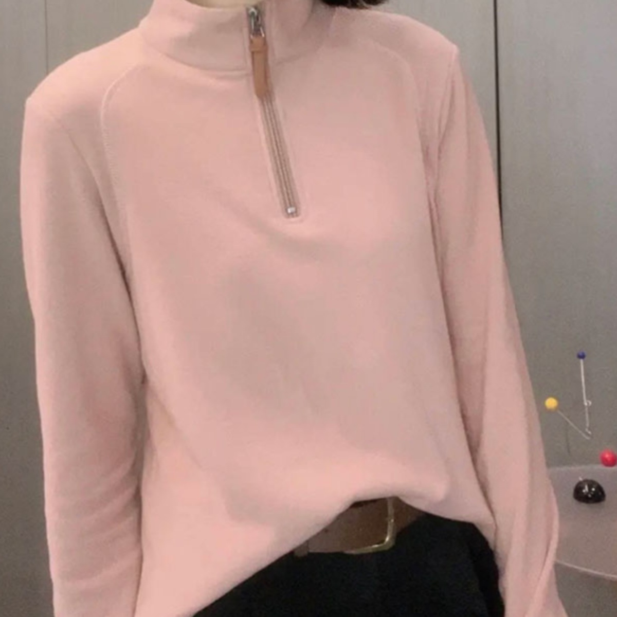 立领卫衣女2025秋冬款纯色德绒保暖长袖韩版时尚百搭显瘦洋气上衣