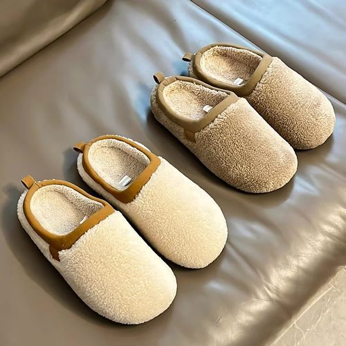 驼毛绒棉拖鞋女款包头拖鞋室