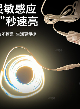 多功能USB接口床底感应灯带电视柜鞋柜衣柜玄关插充电头COB线性灯