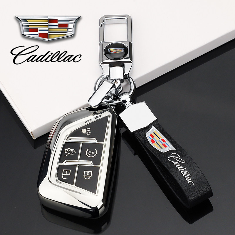 专用20/21款新凯迪拉克ct5钥匙套ct4车钥匙包改装壳高档男女士扣