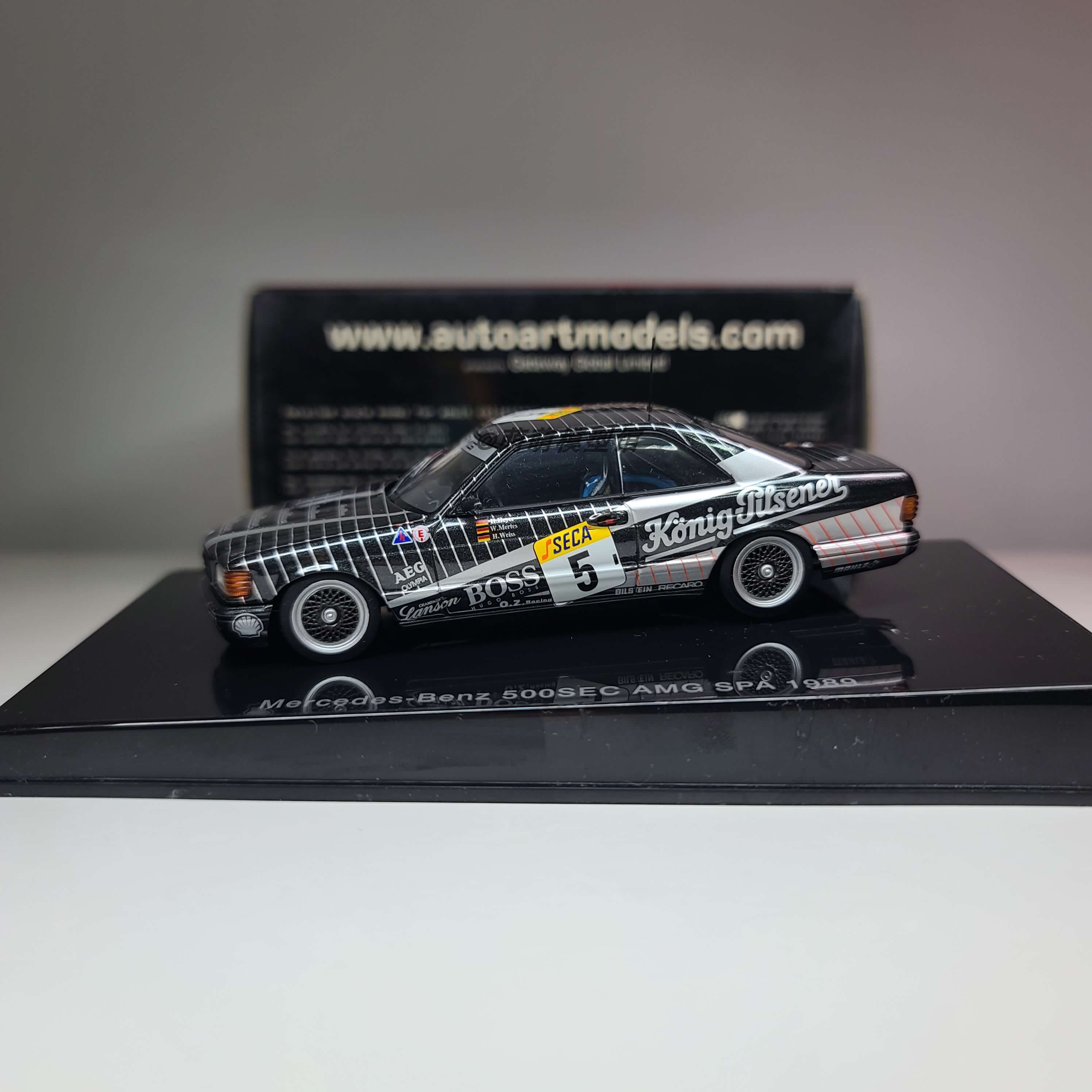 Autoart/奥拓 1:43 奔驰 500 SEC AMG W126 1989 斯帕 赛车模型