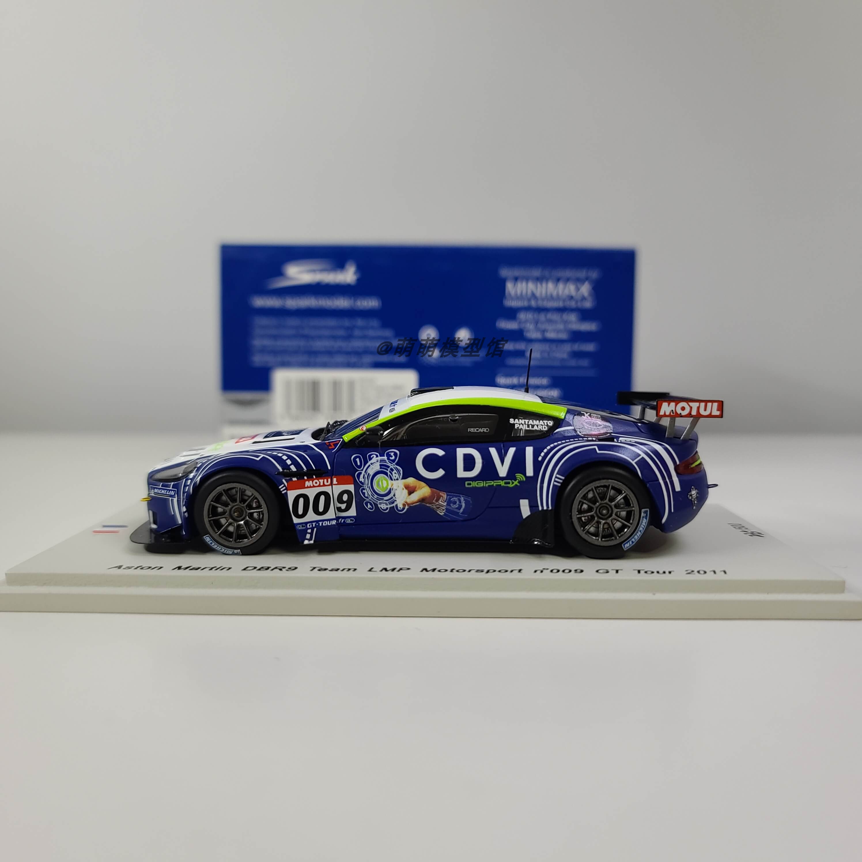 Spark 1:43 阿斯顿·马丁 DBR9勒芒合金赛车跑车模型玩具摆件礼物