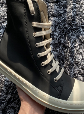 CD出品暗黑先锋RO复线TPU白底高帮系带黑色雾面情侣百搭休闲鞋