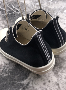 CD出品20SS暗黑先锋RO复线低帮黑色复合后跟织带情侣休闲