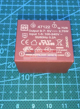 MYRRA 47122 2.75W 5V 0.55A 原装进口稳压电源整流