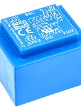 BLOCK PT4.5/2/18 4.5VA 2x18V PCB 变压器