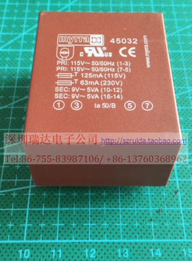 MYRRA 45032 10VA 230V 2x9V 原装进口稳压电源整流
