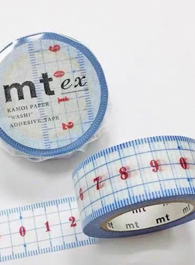 【至橘小铺】日本mt ex蓝尺子定规和纸胶带分装手帐素材打底福袋