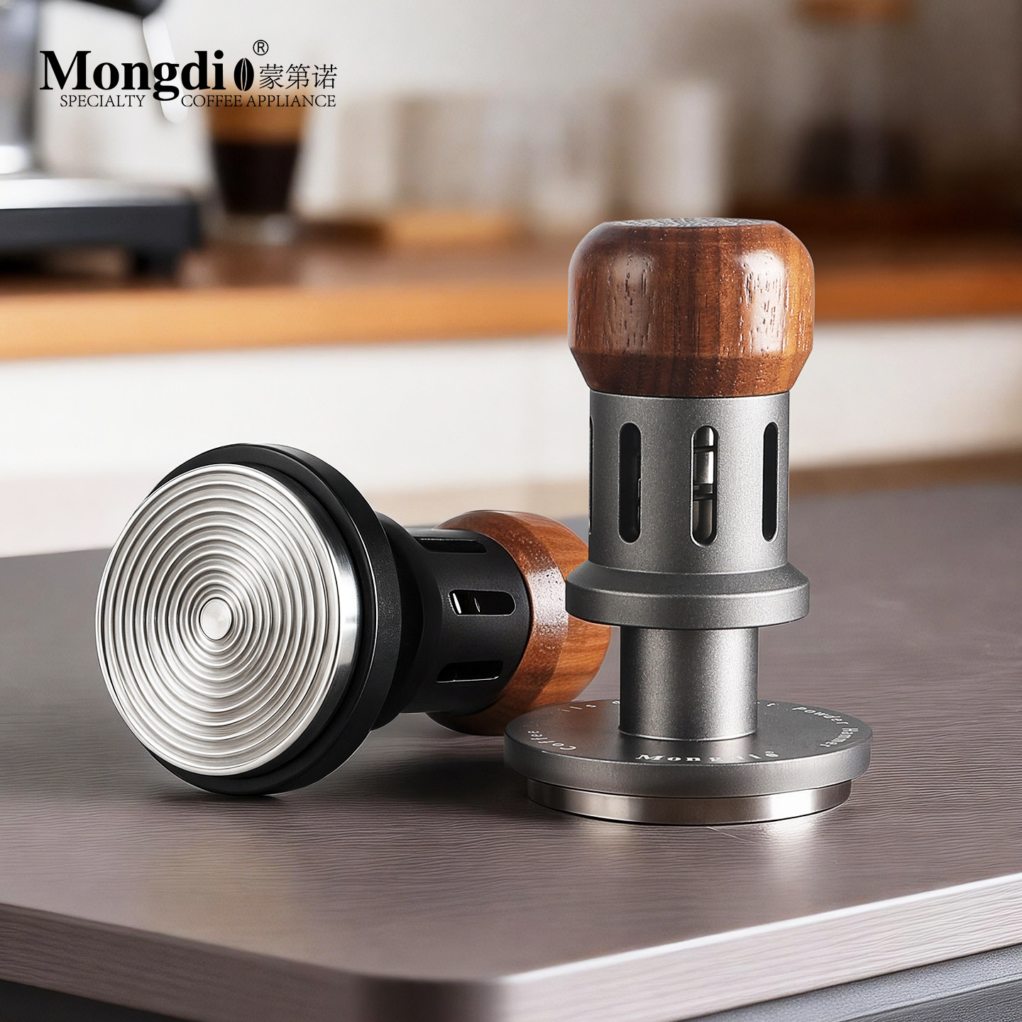 Mongdio恒力压粉锤咖啡压粉器原力不锈钢粉锤58mm咖啡机配套器具