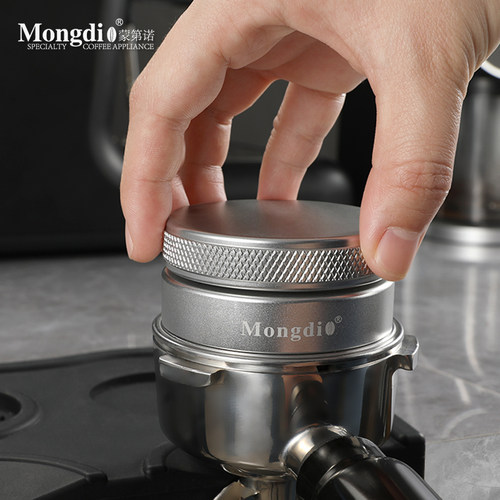 Mongdio布粉器咖啡压粉器51/53/58mm不锈钢三桨压粉锤咖啡机配件