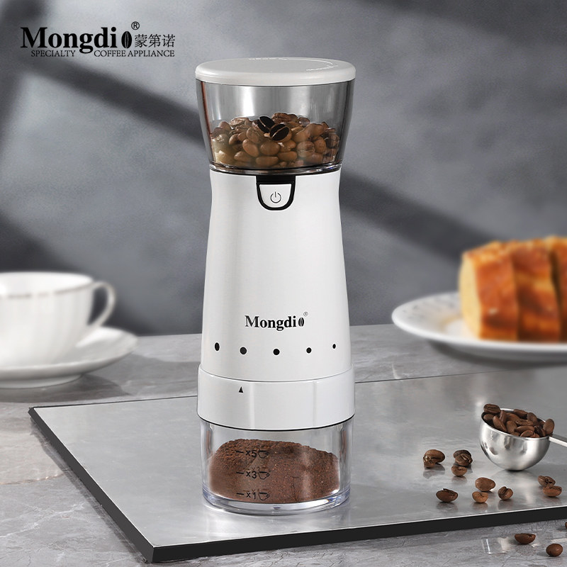 Mongdio磨豆机电动咖啡豆研磨机家用磨咖啡豆机器可携式手磨咖啡