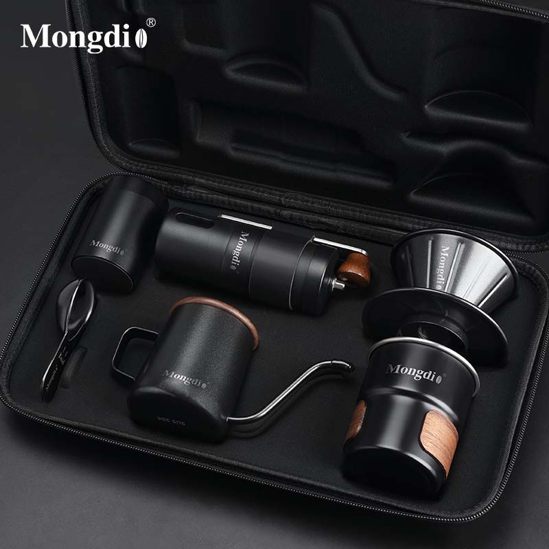 Mongdio手冲咖啡壶套装户外旅行露营咖啡装备便携咖啡机器具礼盒